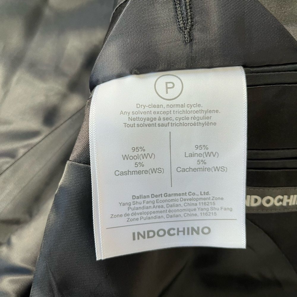 NWOT Indochino | Mens Black Satin Trim Tuxedo Suit Blazer 48R - Picture 9 of 12
